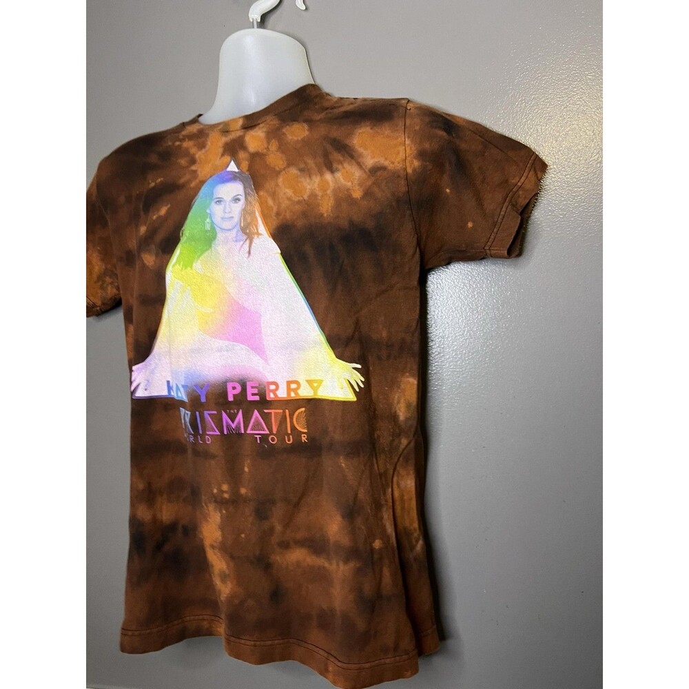Katy Perry Shirt Mens Medium Brown Tie Dye Prismatic World Tour Graphic Tee - Picture 4 of 8